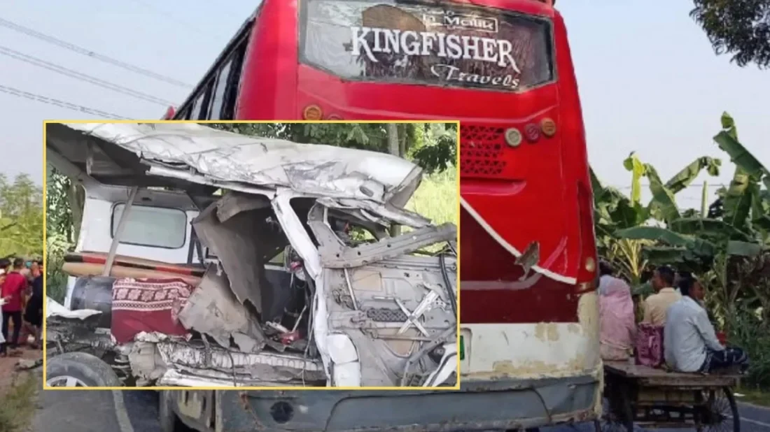 ফরিদপুরে বাস-অ্যাম্বুলেন্সের মুখোমুখি সংঘর্ষে নিহত ৩